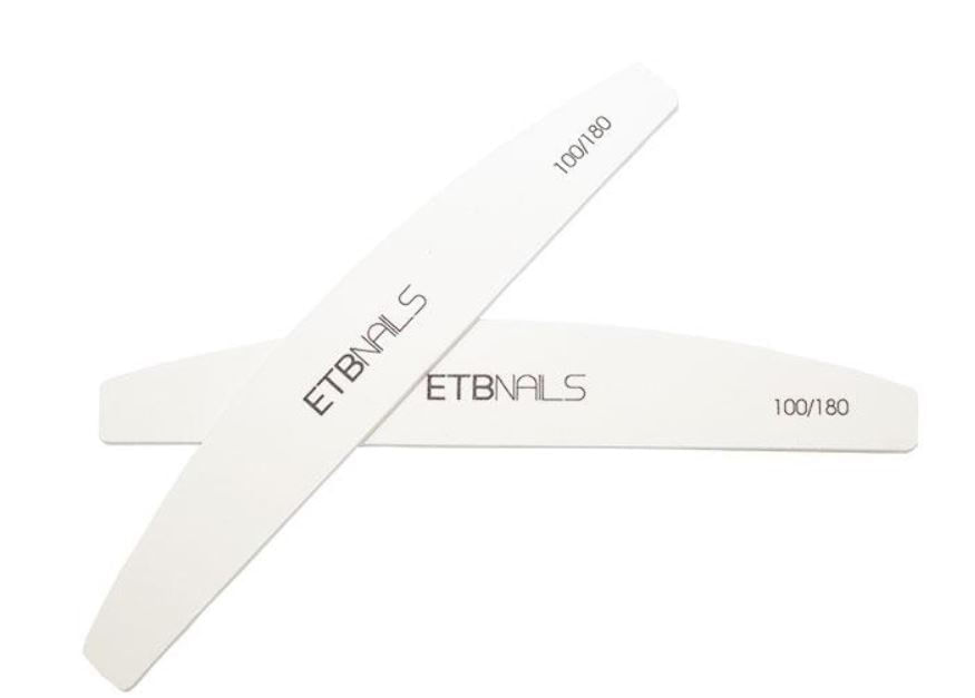 Pila semiluna Etb Nails alba 100/180